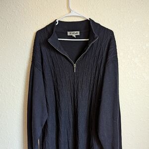Baggy Quarter-Zip Stacy Adams Wool Pullover